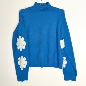 NWT Pink Lily Flower Sweater